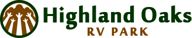 Logo, Highland Oaks RV Park - Camping